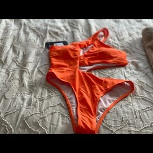 Bombshell Orange One Piece Swimsuit